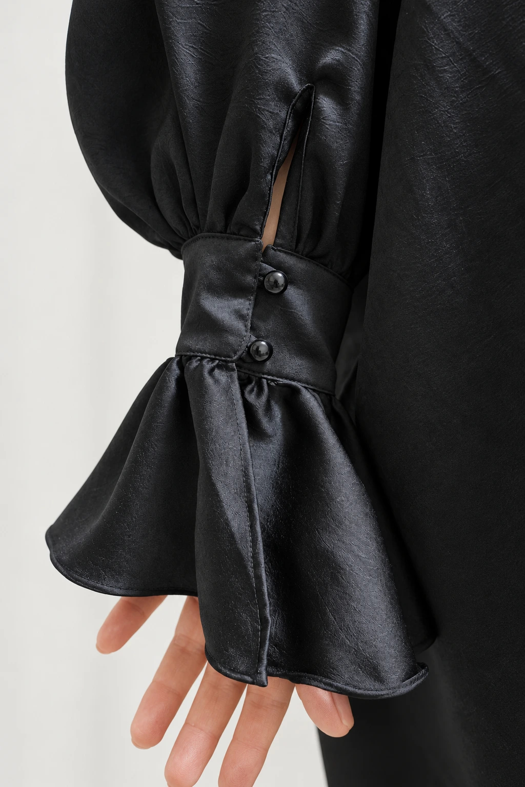 Black Velvet Silk Cardigan - Image 5