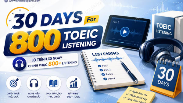 Khóa Học 30 Days For 800 Toeic Listening
