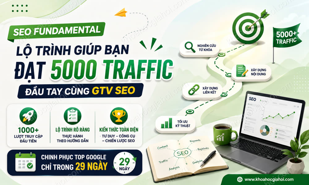 Khóa Học Seo Fundamental Lộ Trình Giúp Bạn Đạt 5000 Traffic Đầu Tay Cùng Gtv Seo