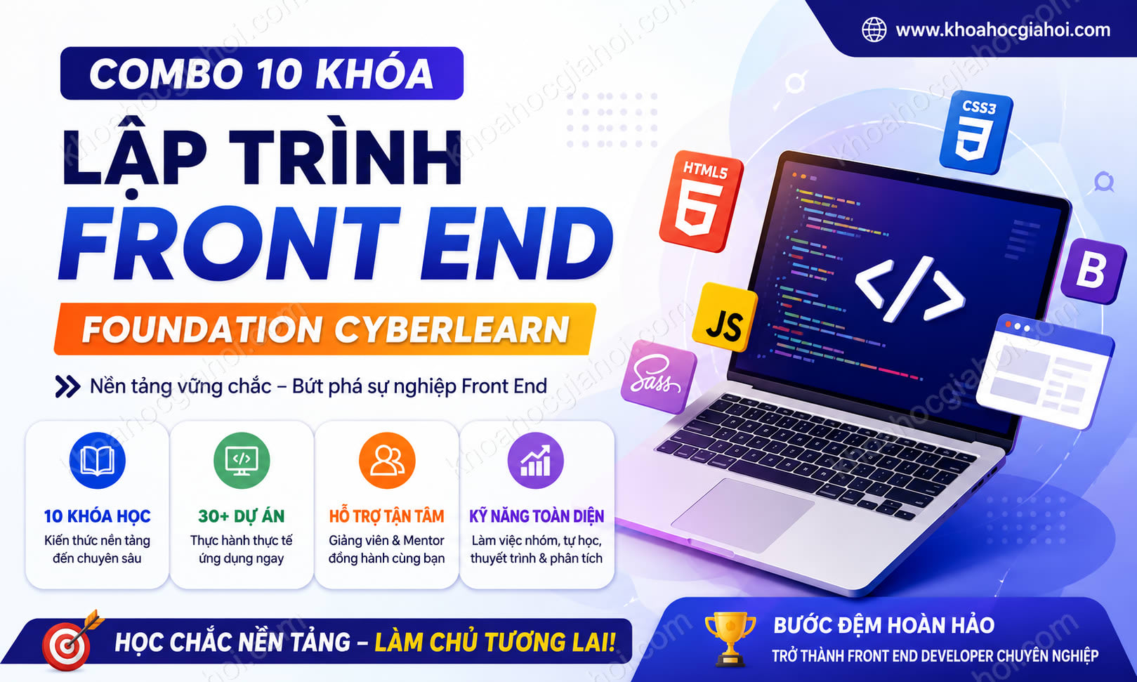 Combo 10 Khóa Lập Trình Front End Foundation CyberLearn