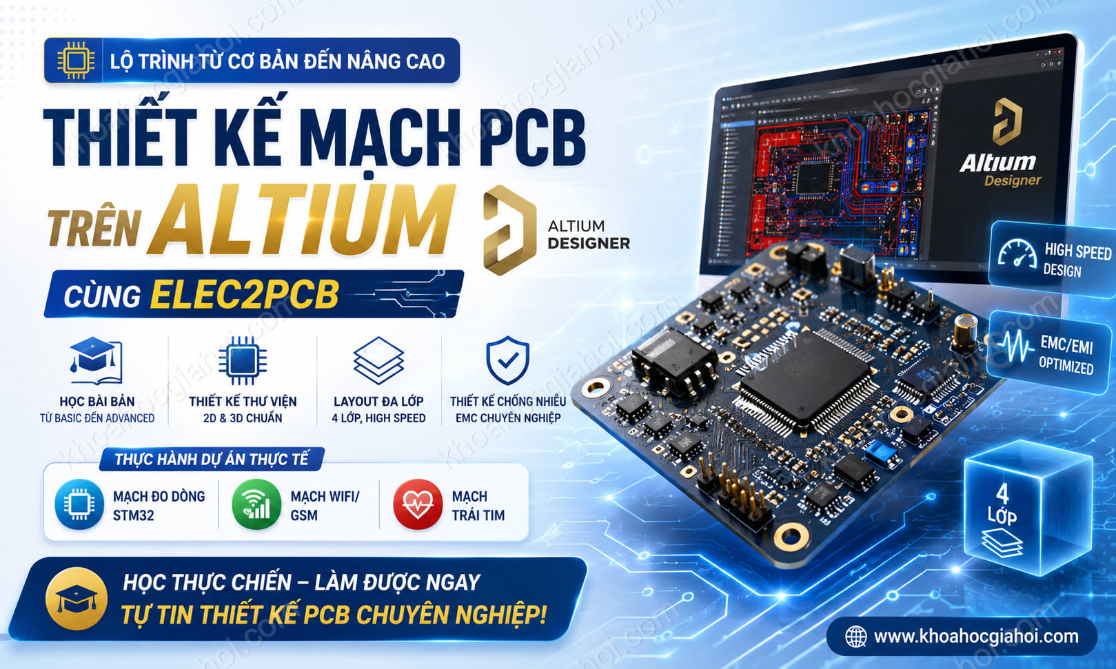 Khóa Học Thiết Kế Mạch Pcb Trên Altium Cùng Elec2pcb