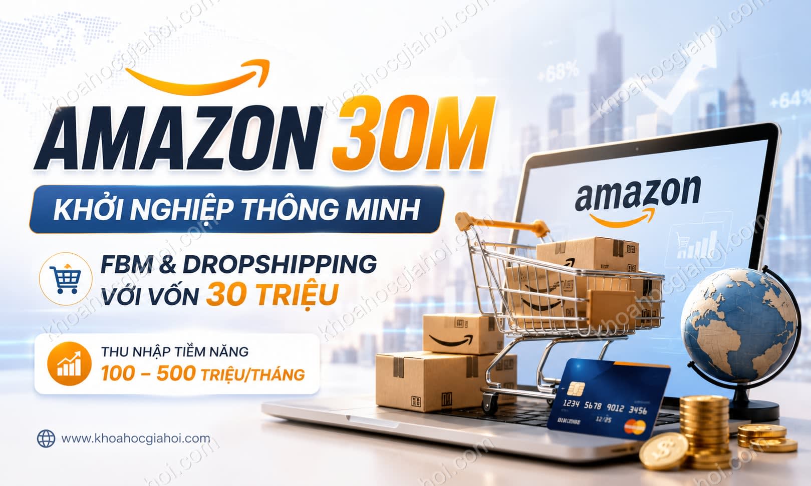 Amazon 30m – Khởi Nghiệp Với Mô Hình Kinh Doanh Fbm, Dropshipping Với Số Vốn 30 Triệu