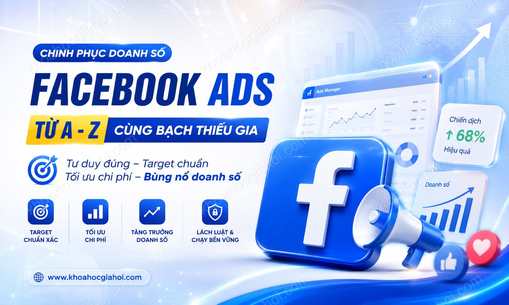 Khóa Học Chạy Quảng Cáo Facebook Từ A - Z Cùng Bạch Thiếu Gia Khóa Học Chạy Quảng Cáo Facebook Từ A - Z Cùng Bạch Thiếu Gia