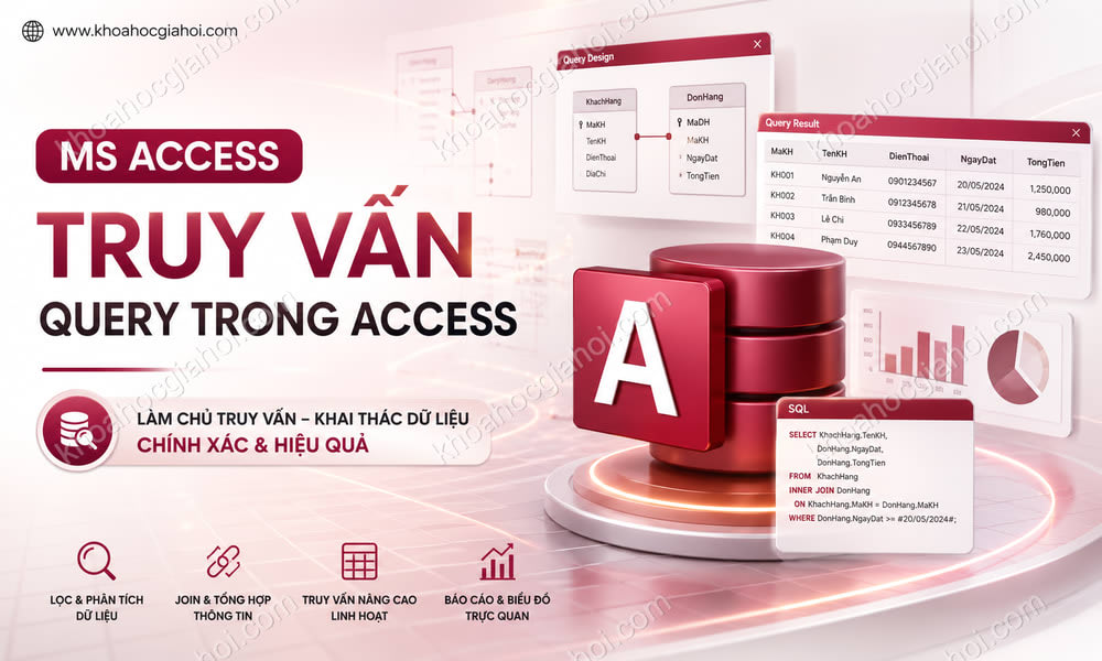 Khóa học MS Access: Truy vấn, Query trong Access