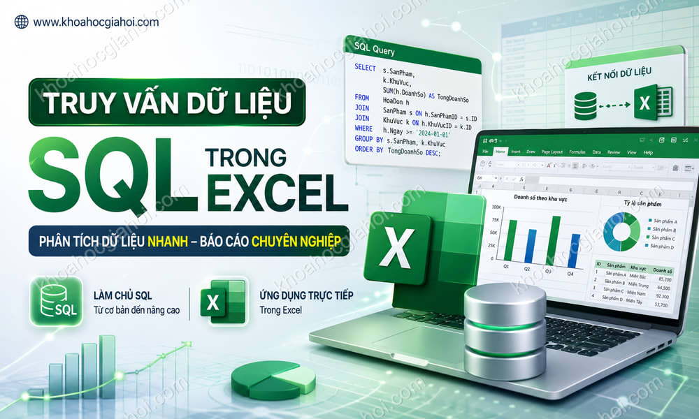 Khóa Học Truy Vấn Dữ Liệu Với Sql Trong Excel Cùng Học Excel Online