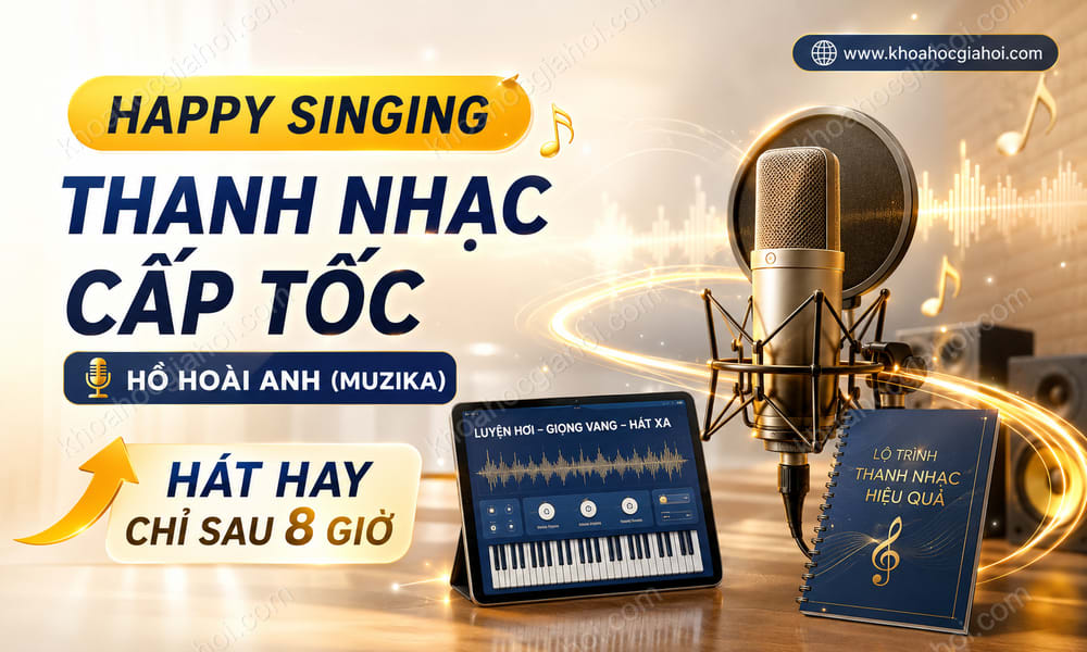 Khóa Học Happy Singing – Thanh Nhạc Cấp Tốc - Hồ Hoài Anh (Muzika)