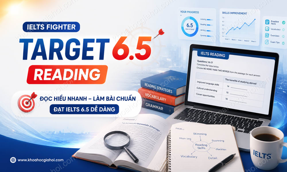 Khóa Học IELTS Fighter Target 6.5: Reading