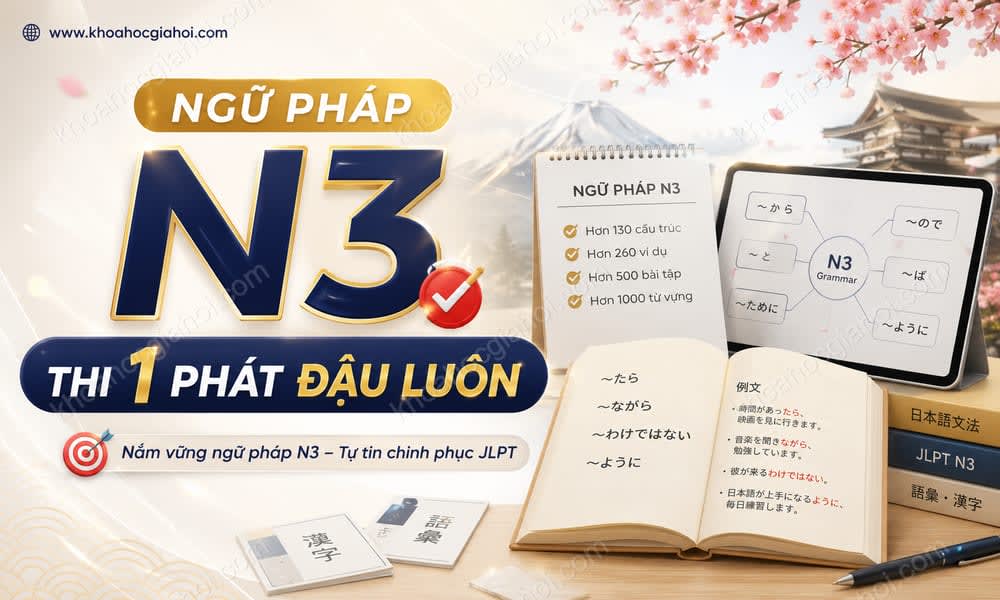 Khóa Học Ngữ Pháp N3 - Thi 1 Phát Đậu Luôn