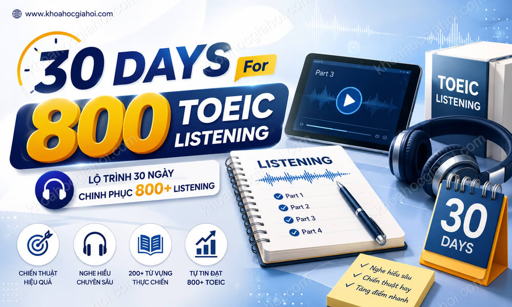 Khóa Học 30 Days For 800 Toeic Listening
