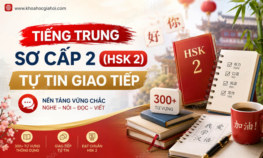 Khóa Học Tiếng Trung Sơ Cấp 2 (hsk 2) - Tự Tin Giao Tiếp