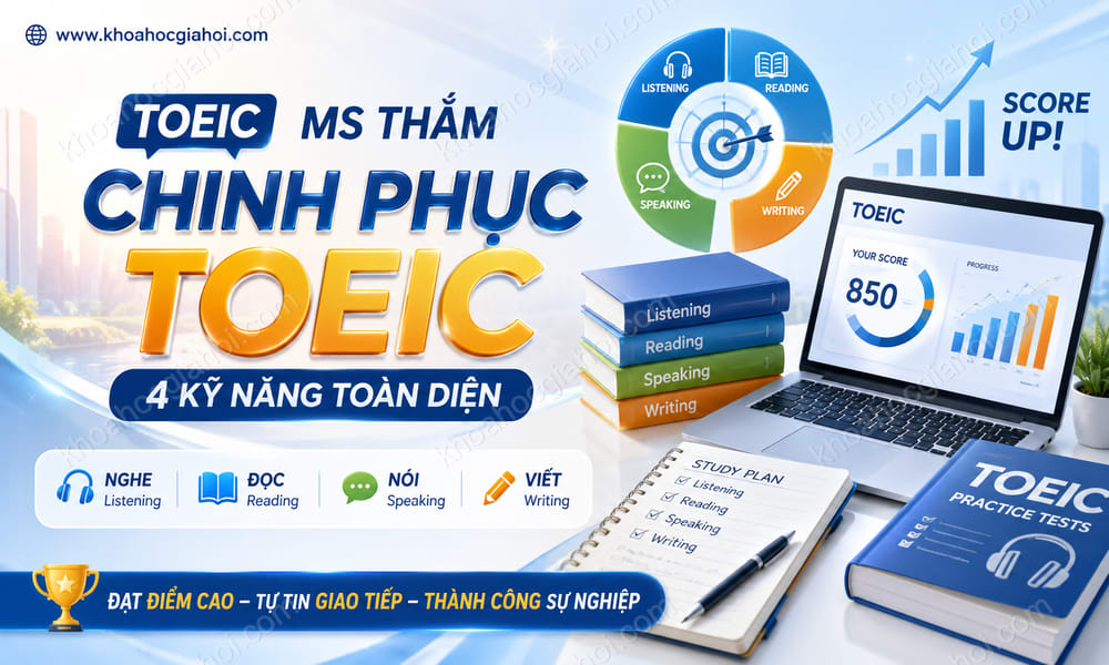 Khóa Học Toeic Ms Thắm Chinh Phục Toeic 4 Kỹ Năng