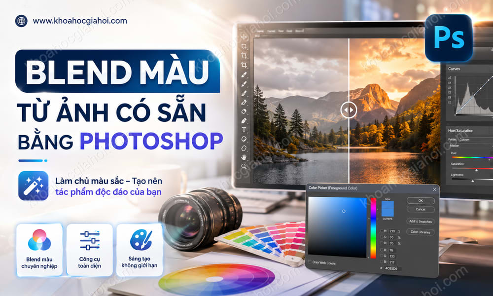 Khóa Học Blend Màu Từ Ảnh Có Sẵn Bất Kỳ Bằng Photoshop