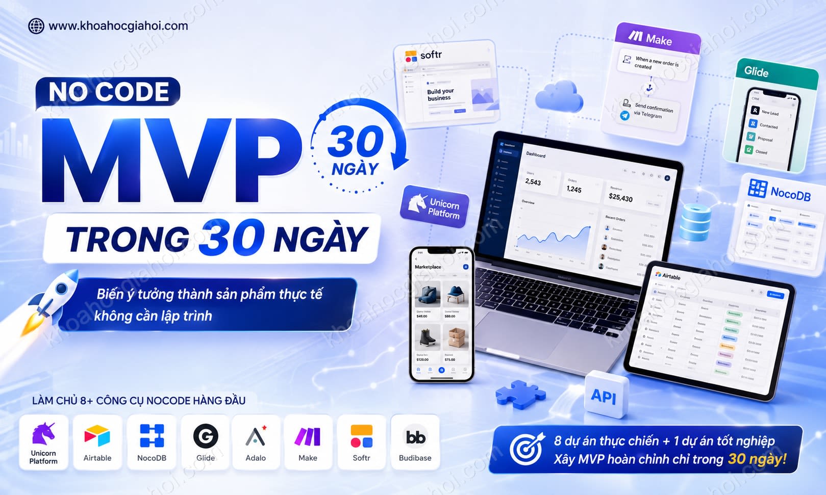 Khóa Học Biến Ý Tưởng Thành Mvp Trong 30 Ngày Với Nocode Khóa Học Biến Ý Tưởng Thành Mvp Trong 30 Ngày Với Nocode