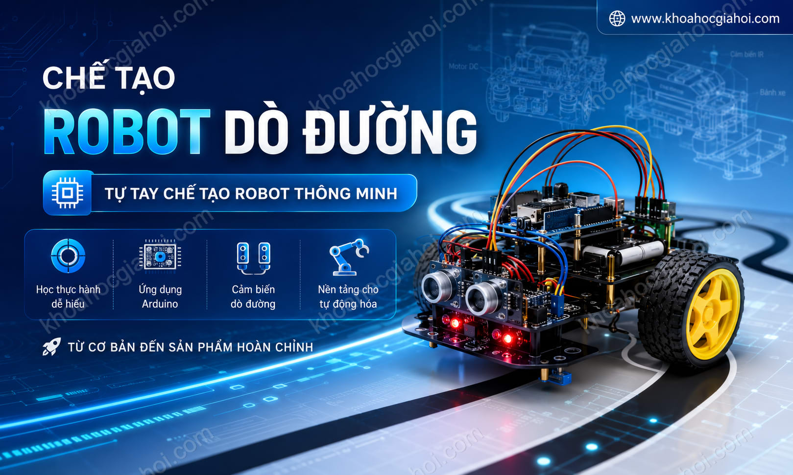 Khóa Học Chế Tạo Robot Dò Đường