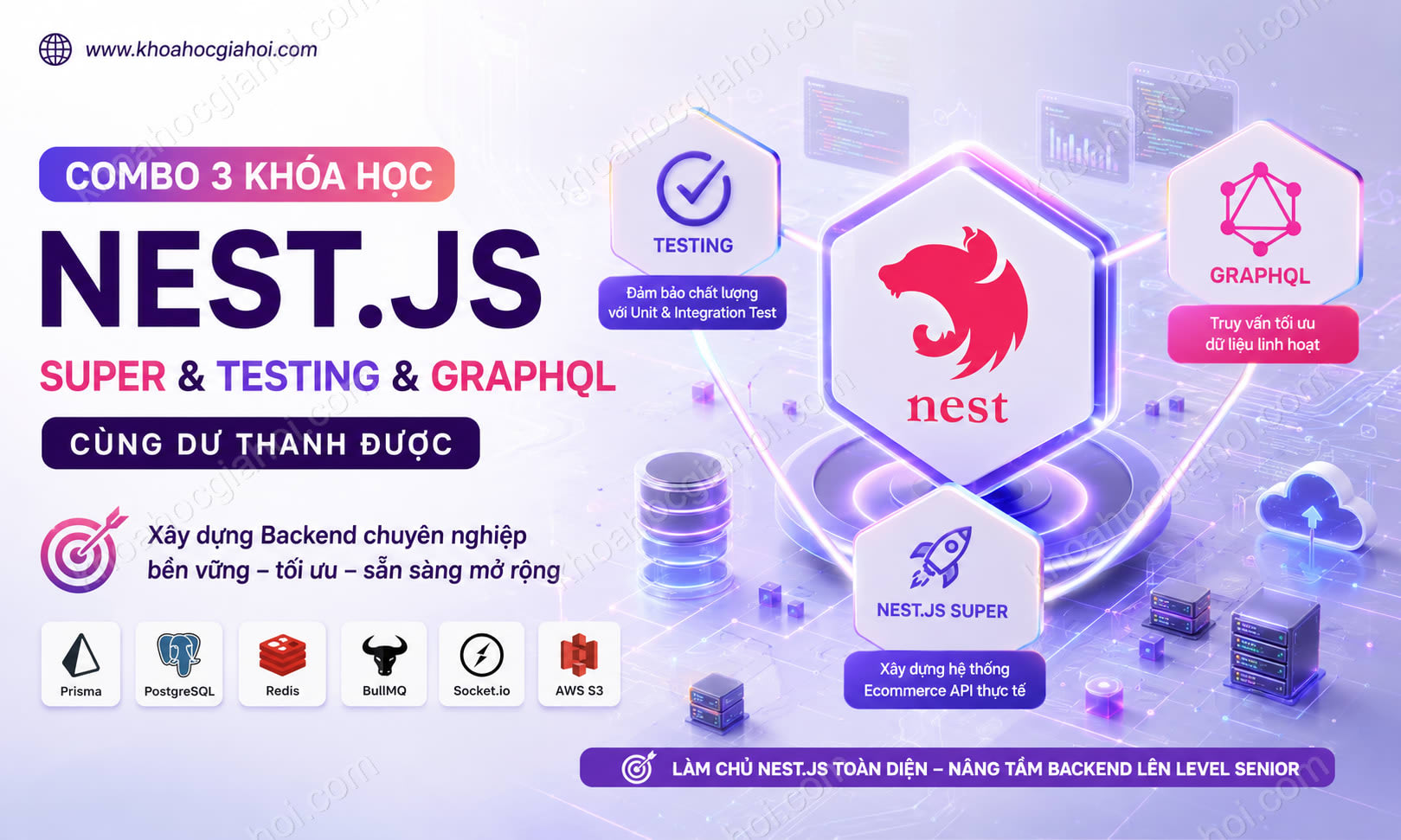 Combo 3 Khóa Học Nest.js Super & Testing & Graphql Cùng Dư Thanh Được Combo 3 Khóa Học Nest.js Super & Testing & Graphql Cùng Dư Thanh Được
