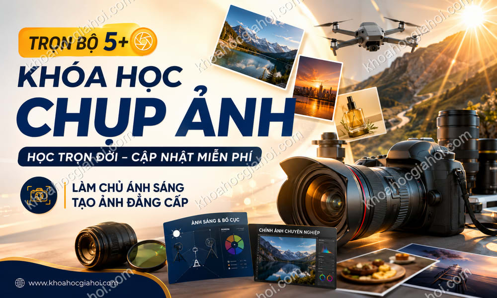 Trọn Bộ 5+ Khóa Học Chụp Ảnh – Học Trọn Đời, Cập Nhật Liên Tục Miễn Phí