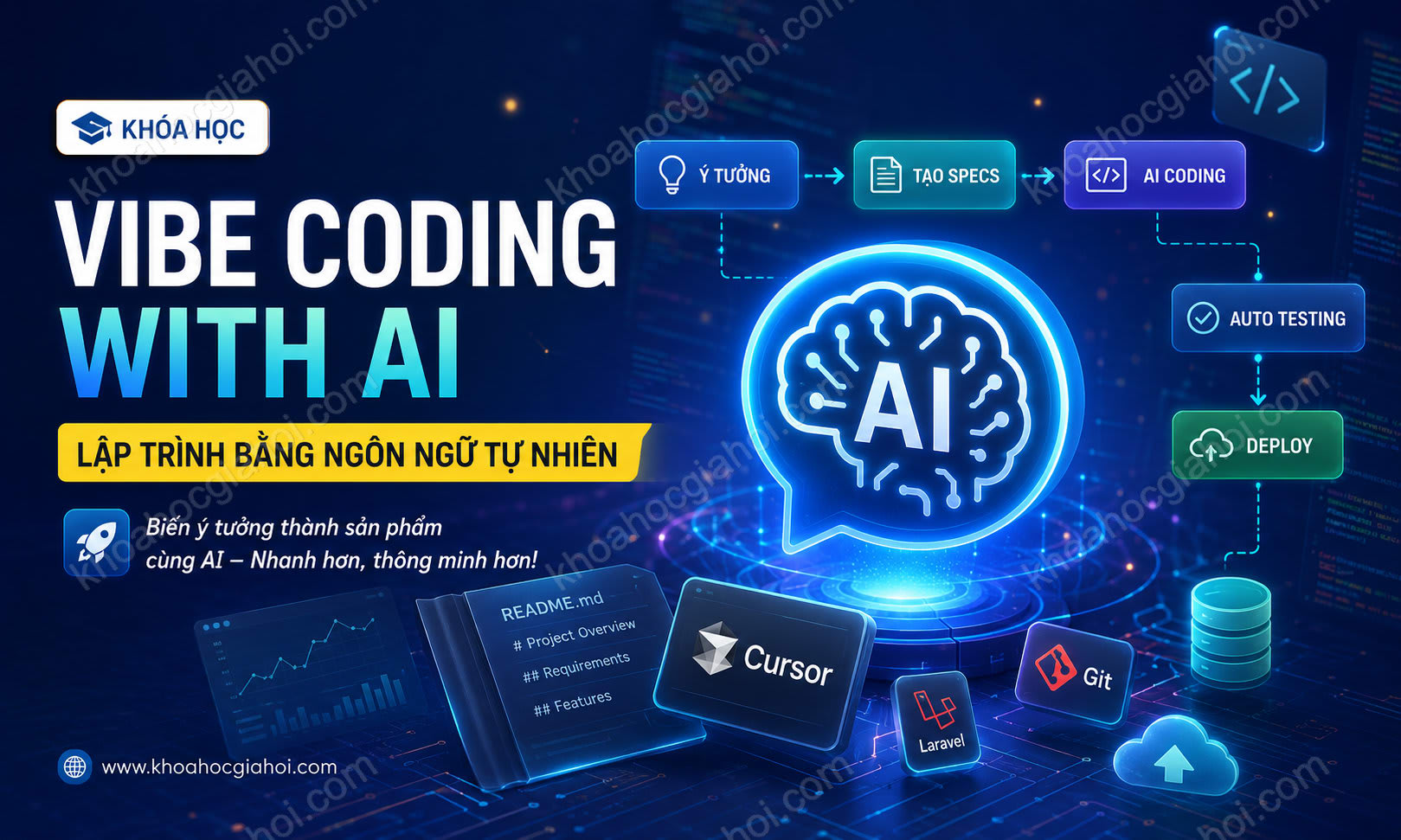 Khóa Học Vibe Coding With AI - Lập Trình Bằng Ngôn Ngữ Tự Nhiên