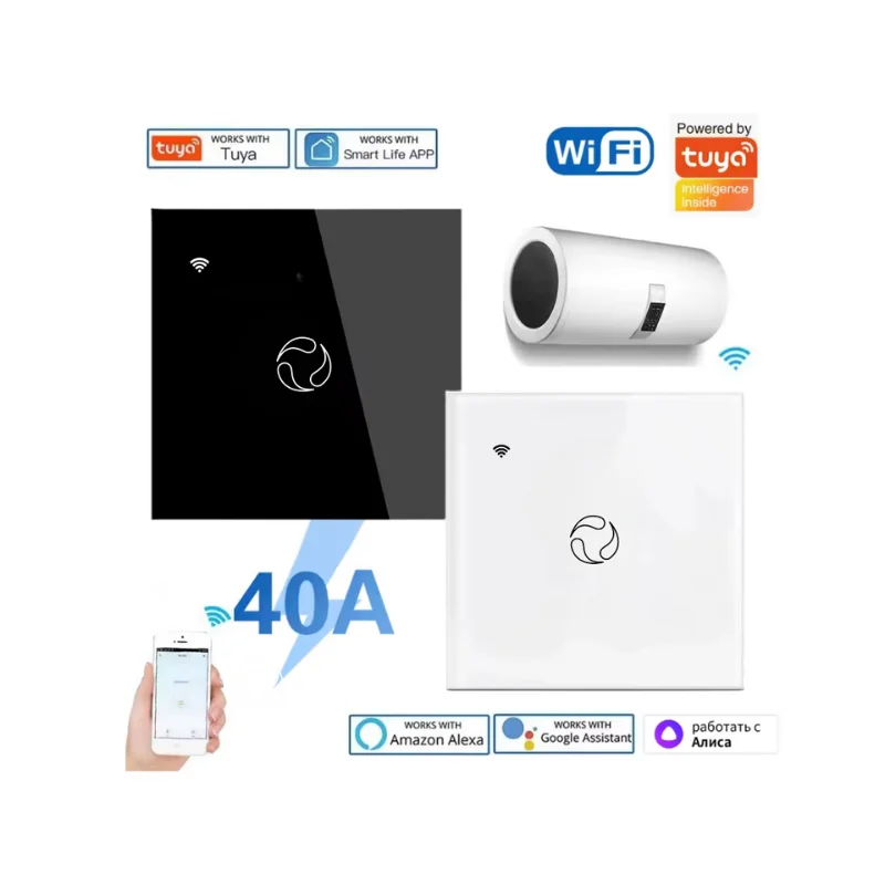40 Amp Tuya Wi-Fi Smart Water Heater/AC Switch