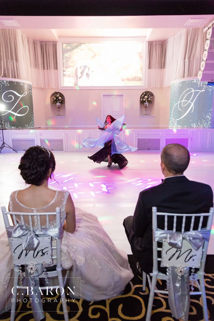 Main show at a wedding
