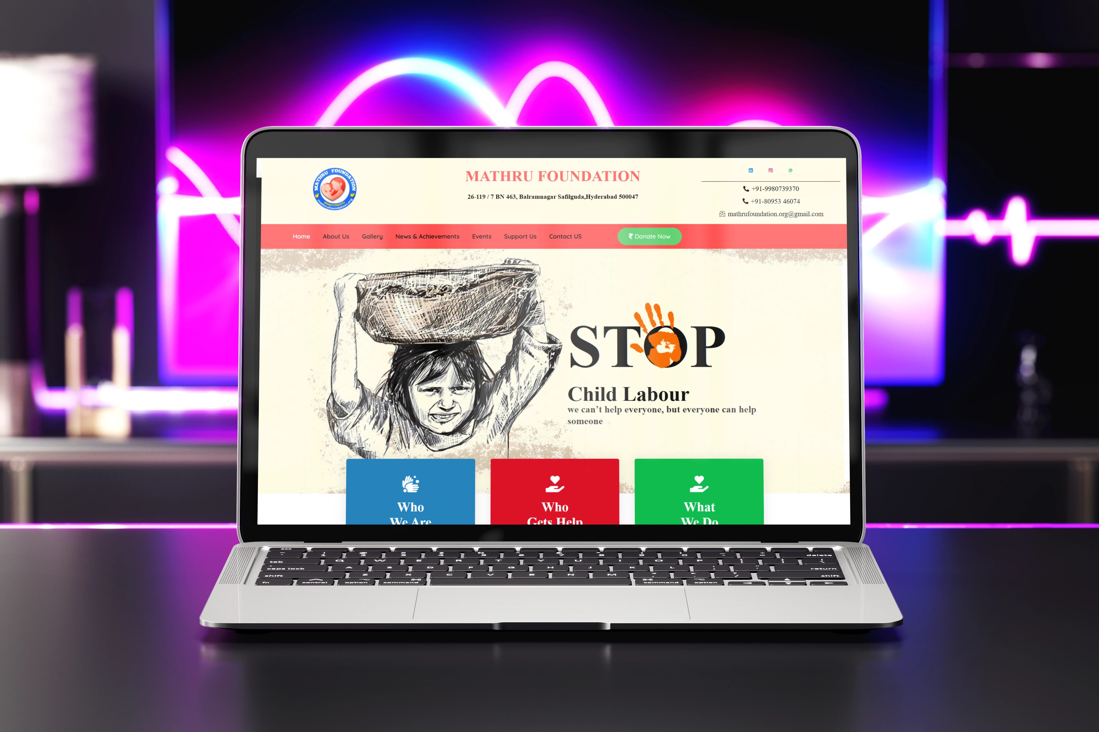 My First Project - Mathru Foundation.