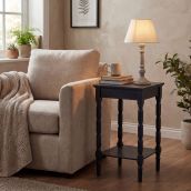 Pella Washed Wood Spindle Table Lamp