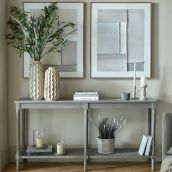 Serene Woven Rattan Console Table