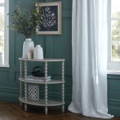 Camden Spindle Half Moon Console Table