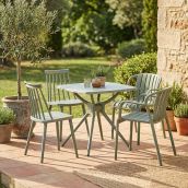 Alto Sage Slat Metal Bistro Table