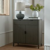 Reed Fluted Metal Drinks Cabinet