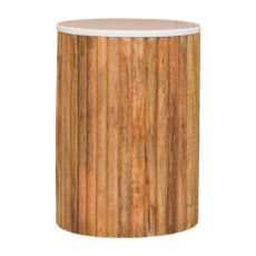 Fluted Marble Side Table