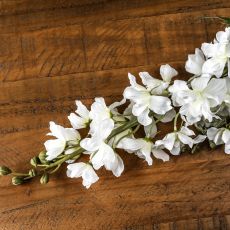 Ethereal White Delphinium Artificial Stem