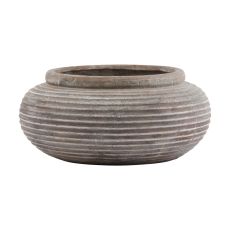 Siena Ribbed Terracotta-Style Round Planter