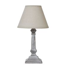 Capsa Distressed Grey Spindle Table Lamp