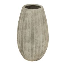 Catania Ribbed Stone Vase