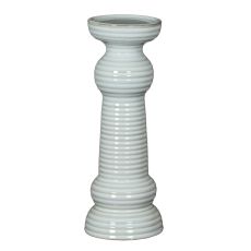 Sile Ribbed Ceramic Pillar Candle Holder