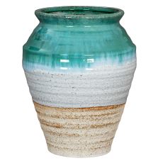 Fen Olpe Glazed Teal Ceramic Vase