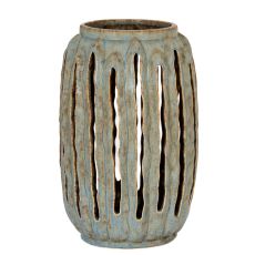 Capella Ribbed Ceramic Lantern