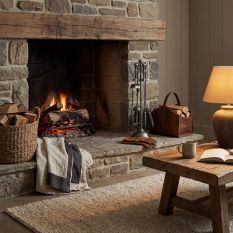 Burford Antique Pewter Fireside Tool Set