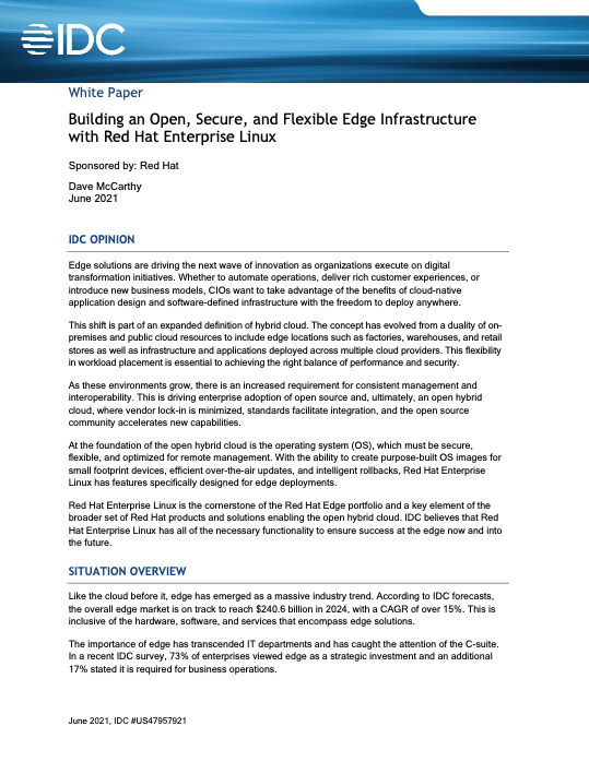 Building an open, secure, and flexible edge infrastructure