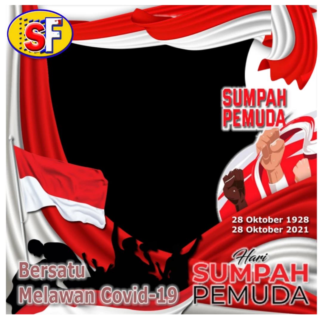 Download Gambar Twibbon Sumpah Pemuda 2021 buatan elia