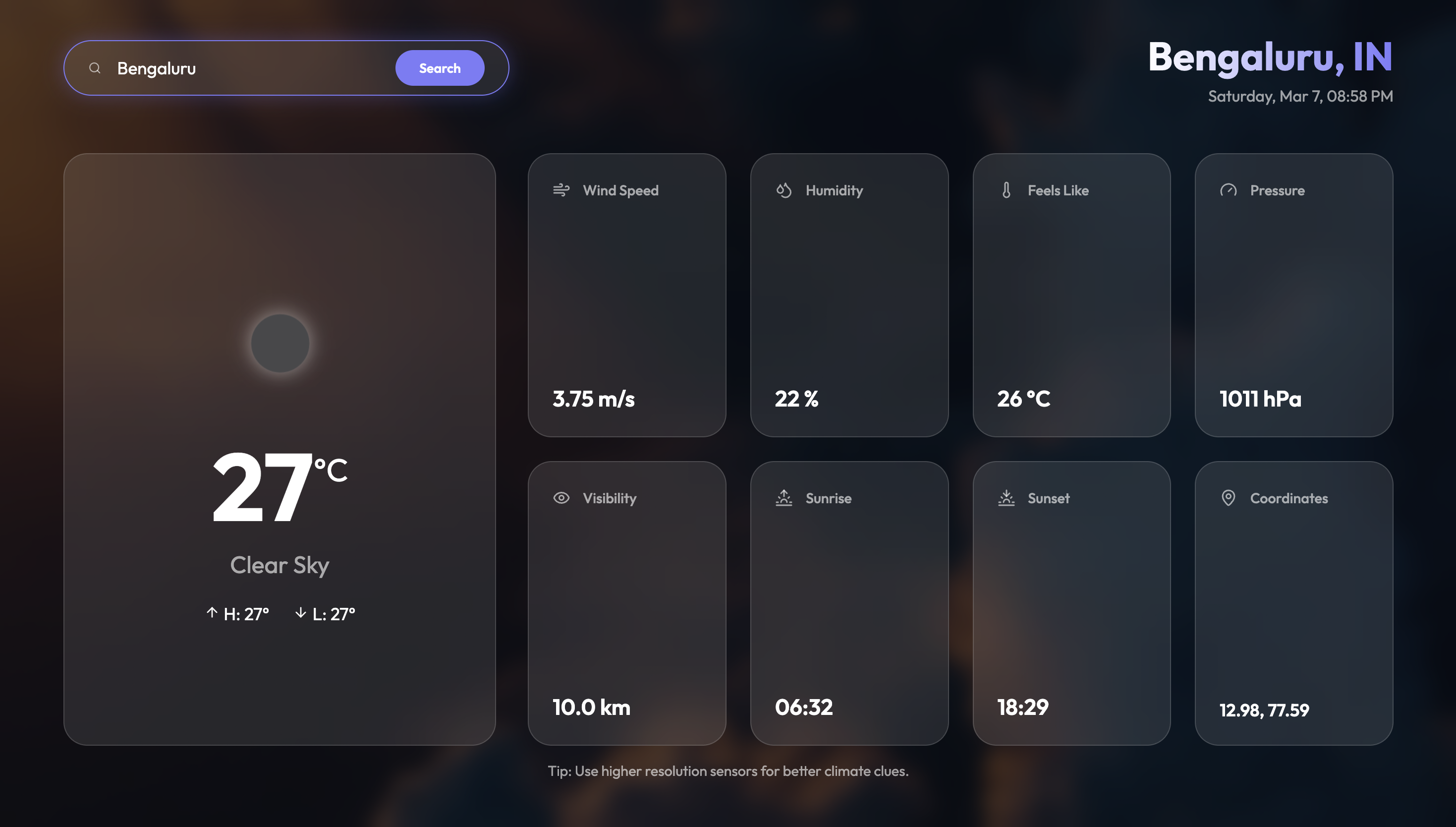 Climate Clues: Weather App
