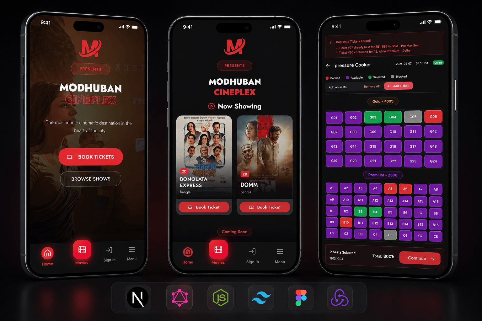 Modhuban Cineplex – Real-Time Movie Ticketing & Multiplex Management Platform