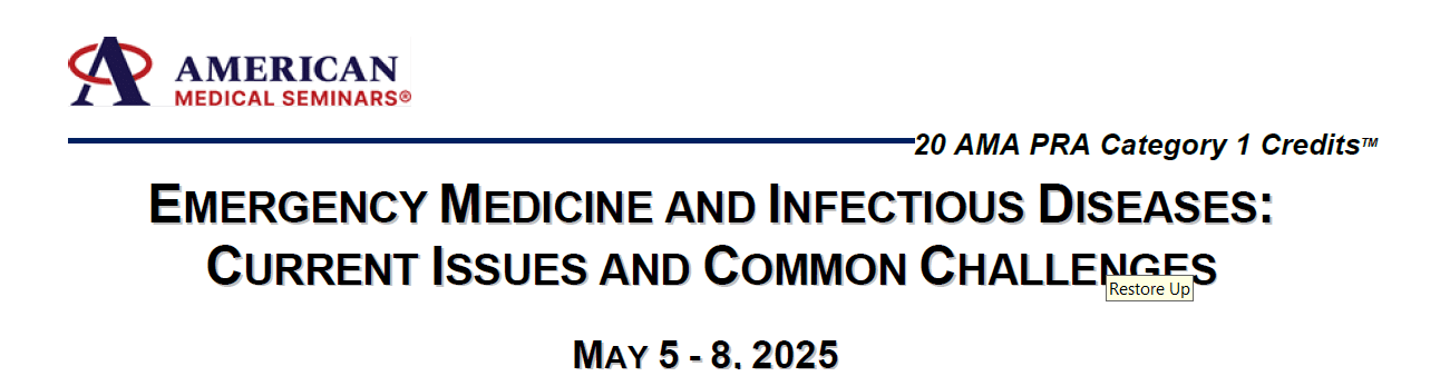 Emergency Medicine and Infectious Diseases: Current Issues and Common Challenges 2025 cover