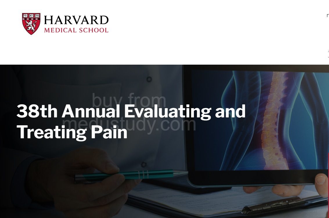Harvard 38th Annual Evaluating and Treating Pain 2024