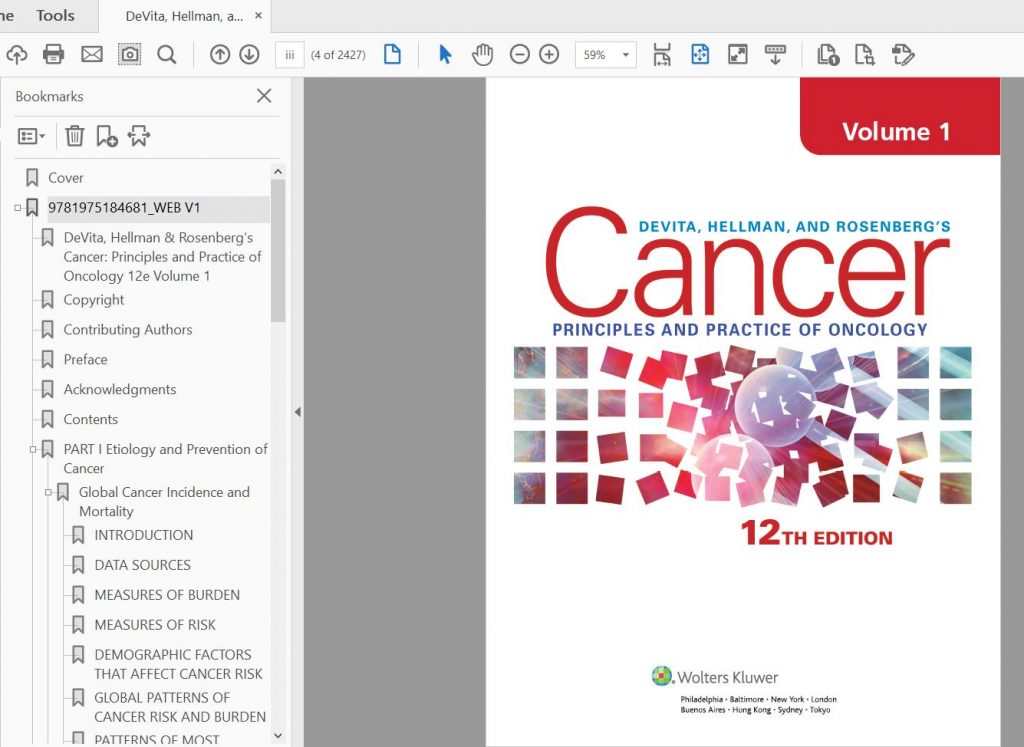 DeVita, Hellman, and Rosenberg’s Cancer: Principles & Practice of Oncology , 12th Edition (Original PDF from Publisher)(Original PDF from Publisher)