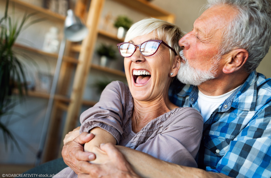 Smiling senior couple