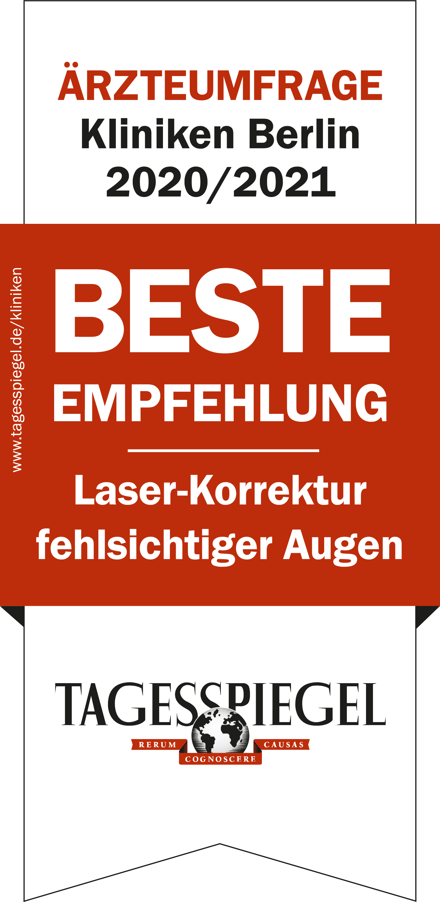 Auszeichnung Tagesspiegel Augenklinik am Wittenbergplatz Berlin
