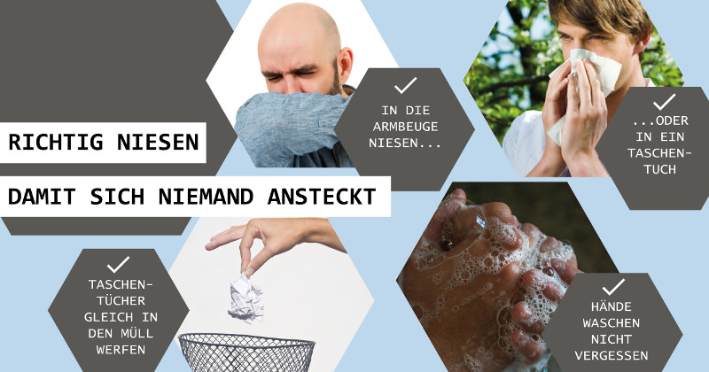 Niesen Ansteckung vermeiden
