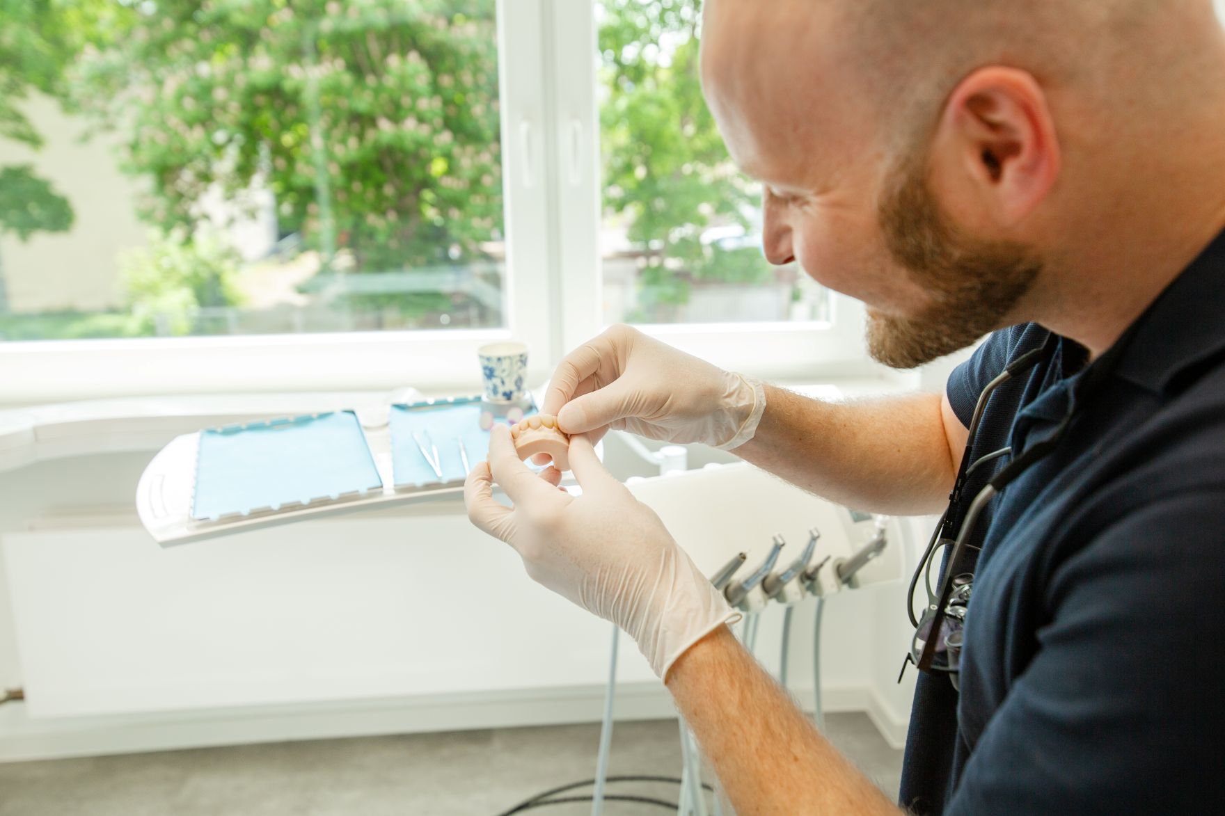 Zahnärzte in Pforzheim - WKF 130 - Zahnarzt mit Zahnmodell