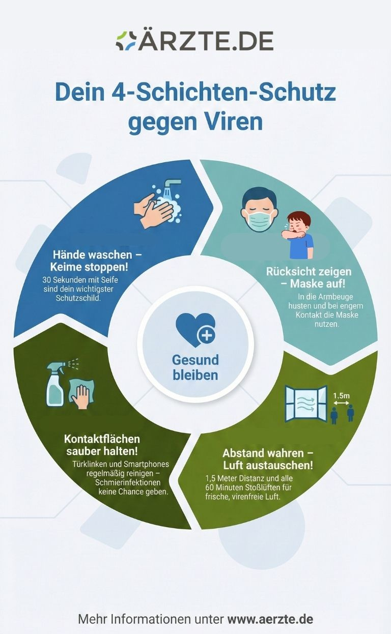 Infografiken Hygienemaßnahmen Virenschutz